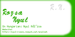 rozsa nyul business card